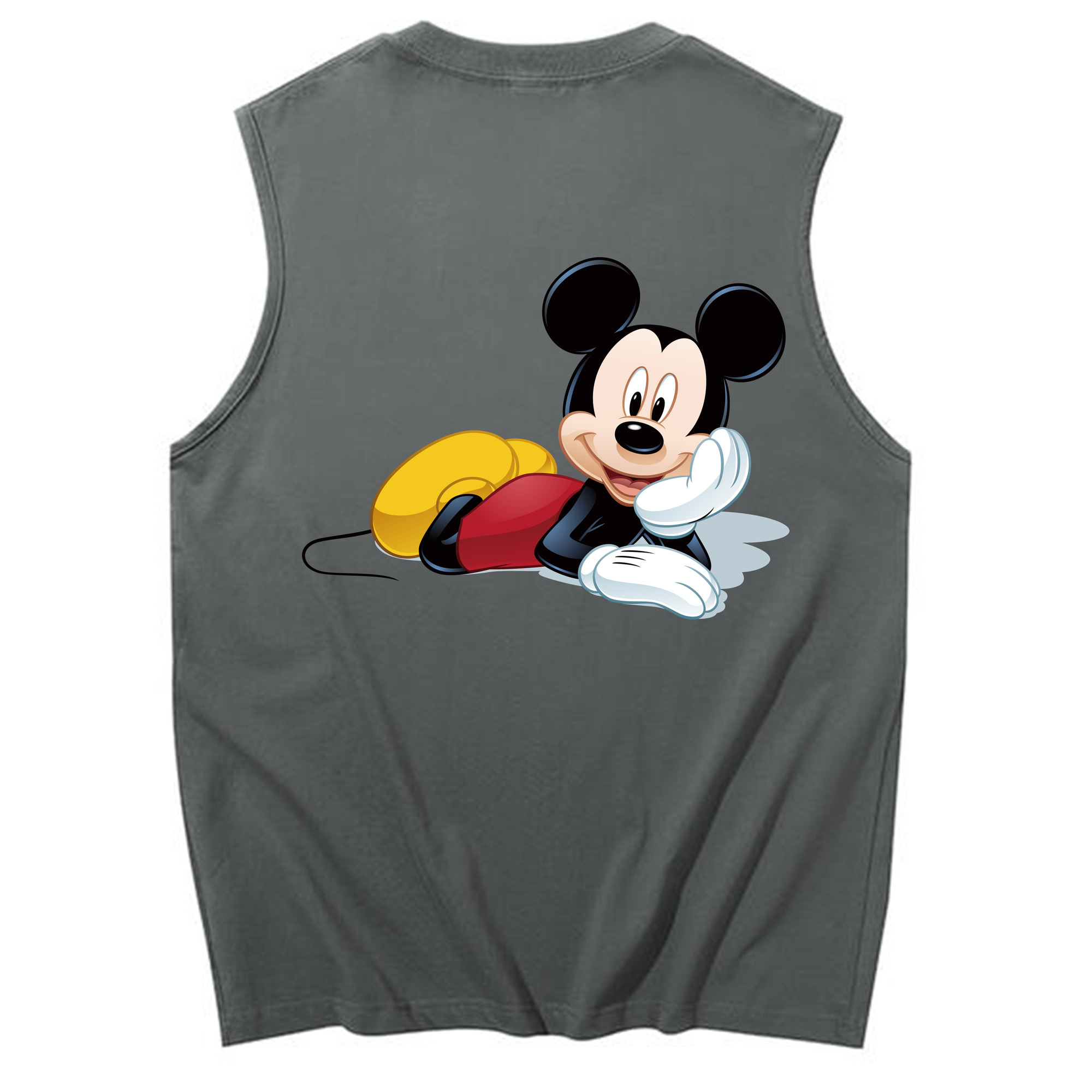 ミッキーマウス Mickey Mouse コットン100％タンクトップ（背面プリント）